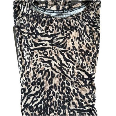 Juicy Couture Vestido de Noche Mujer 2x Camisa para Dormir Leopardo Animal Print Guepardo Foto 1 de 4