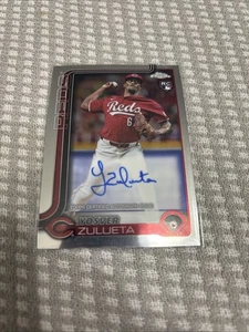 2025 Topps Chrome Rookie Auto Yosver Zulueta (#RA-YZ) Reds RC - Picture 1 of 2
