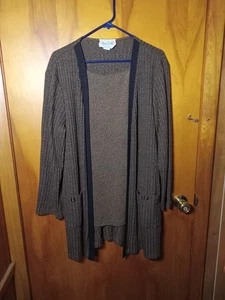 olivia rose new york shirt sweater 1 pc set pullover olive and black long top - Picture 1 of 8