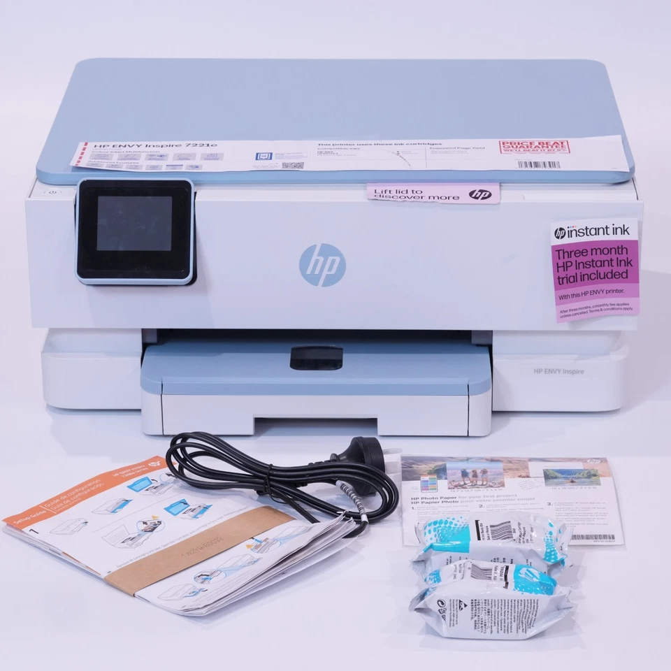 HP Envy Inspire 7221e All in One Wireless Heavy Duty Photo Printer Come With Ink - Image 1 of 4