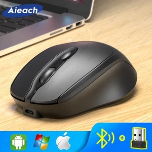 Aieach Color Wireless Bluetooth Mouse USB Silent Ergonomic Gamer Mouse Laptop PC - Picture 1 of 11