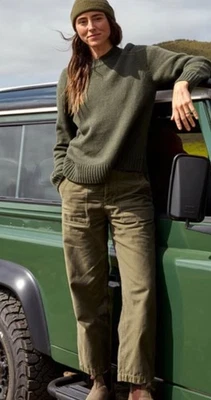 Pantalones utilitarios Outerknown Westbound para mujer verde oliva talla 33 Foto 1 de 4