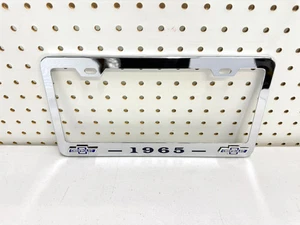 1965 CHEVROLET IMPALA BEL AIR BISCAYNE CHROME LICENSE PLATE FRAME W CHEVY BOWTIE - Bild 1 von 7
