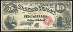 1880 $10 Legal Tender Note – Jackass Note – US Paper Money – No Reserve! - Picture 1 of 2