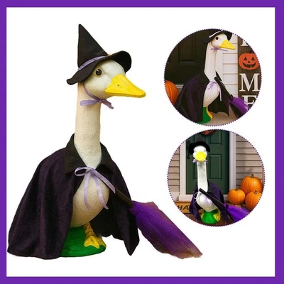 Porche Ganso Navidad Púrpura Terciopelo Capa Bruja Escoba A1Y6 E6M4 N6C2 M7Z7 X C1Y8 Foto 1 de 4