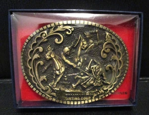 Counting Coup Indian Battle C.M. Russell Westerner Collection Messing Gürtelschnalle - Bild 1 von 5