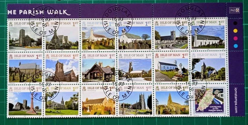 Isle of Man 2016 Churches of the Parish Walk of 18 USED - Image 1 of 1