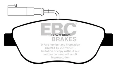 EBC Yellowstuff Front Brake Pads for Fiat 500 1.4 Turbo Abarth 12+ - Imagem 1 de 4