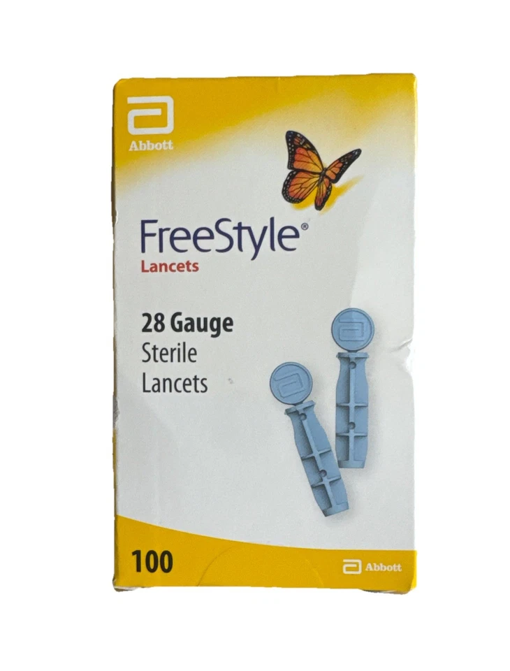 Lancetas estériles Freestyle calibre 28 - Paquete de 100 Foto 1 de 1