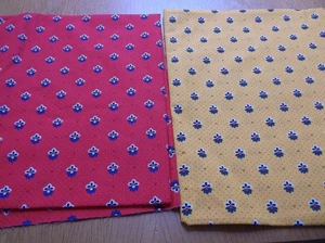 Stoff Baumwolle Geld Tracht Oktoberfest Patchwork 1,50x1,04cm Blümchen Pünktchen - Bild 1 von 4