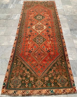 3x9 ft Vintage Afghan Runner Rug Kitchen Runner Rug Hallway Runner Oushak Rug - Image 1 of 4