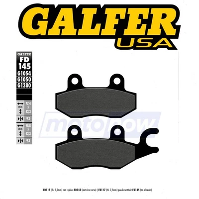 Galfer Brakes Rear Semi-Metallic Brake Pads for 2013-2017 Kawasaki EX300 va Foto 1 de 4
