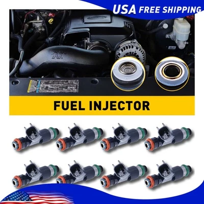 8x NOVO injetor de combustível para 2007 2008 2009 Chevrolet Avalanche 5.3L 6.0L V8 - Imagem 1 de 4