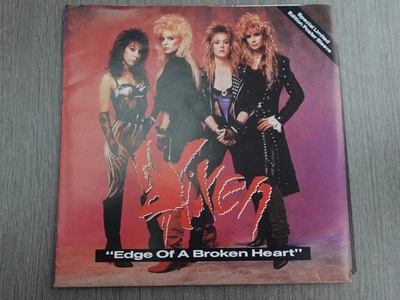 Vixen EDGE OF A BROKEN HEART 1988 UK POSTER SLEEVE WITH BACKSTAGE PASS MINT / EX - Image 1 of 4
