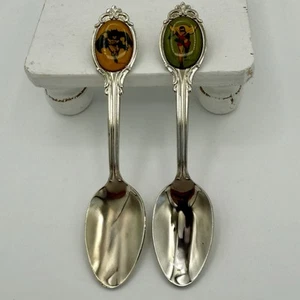 Vintage 1977 DC Comics Batman & Robin Demitasse English Souvenir Spoon Set Mint - Bild 1 von 5