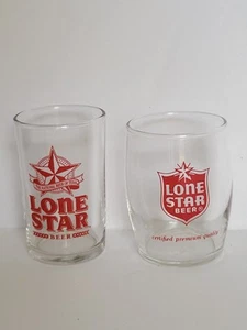 Lone Star Bierschale Glas & Fass Glas Lot Vintage Taverne Man Cave - Bild 1 von 4