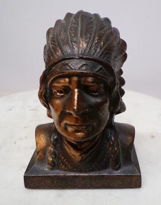 Banco de ahorros y préstamos Fidelity metal cabeza india busto Valley City Dakota del Norte - Imagen 1 de 7
