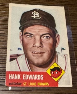 1953 Topps - Hank Edwards #90 Bio-Informationen in schwarz - sehr guter Zustand - kostenloser Versand - Bild 1 von 2