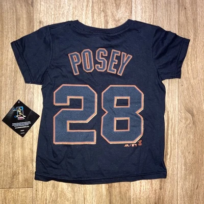 Camiseta deportiva de béisbol de los Gigantes de San Francisco de la corte Buster Posey para niños pequeños 4T MLB NUEVA DE STOCK Foto 1 de 4