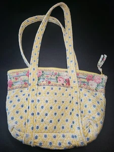 HTF Vintage Vera Bradley Elizabeth XL Miller Zip Tote Bag VGUC - Picture 1 of 16