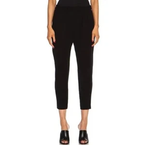 Nili Lotan M Hose Krepp schwarz Pull On Nahla Taschen Gummibund Plissee - Bild 1 von 9