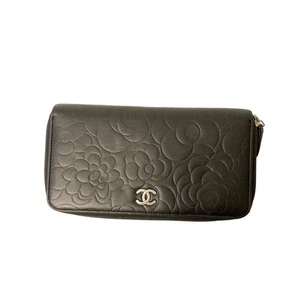 Chanel Camellia Zippy Wallet Black (15401918) - Picture 1 of 8