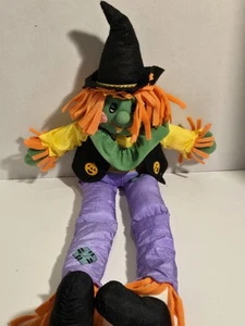 Halloween Nylon Spaventapasseri Strega Peluche Argento Internazionale Vintage 26” 1994 - Foto 1 di 9