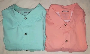 (2) LL Bean Shirt Mens XL Fishing UPF 50 Vented Coastal Pockets Beach - Picture 1 of 9