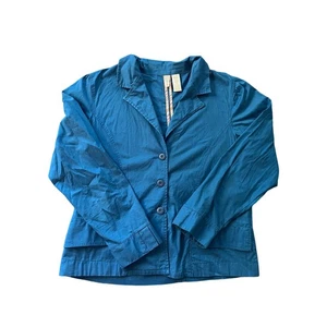 Bill Blass jeans wear women’s jacket cotton XL blue blazer Office Casual - Picture 1 of 6