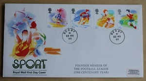 DEPORTE 1988 LIGA DE FÚTBOL CENTENARIO CORREO REAL FDC DERBY CDS - Imagen 1 de 2