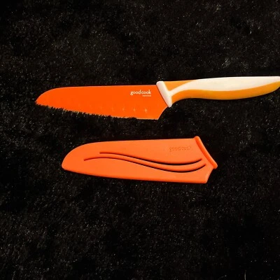 Cuchillo Santoku Good Cook antiadherente de 5 pulgadas naranja Foto 1 de 4