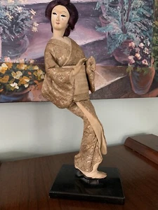 Bambola geisha vintage giapponese AUTENTICA Nishi & Co. 14” fatta a mano - Foto 1 di 12