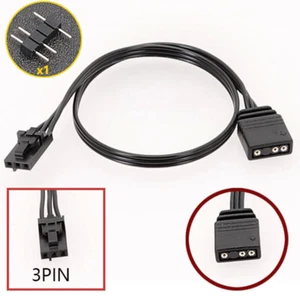 For Corsair 4 Pin RGB to Standard ARGB 5V 3 Pin Connector Adapter 25cm - Picture 1 of 3