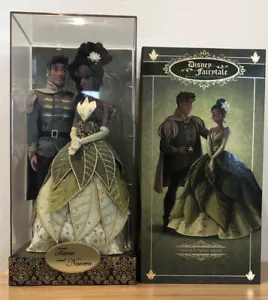 NEW DISNEY STORE EXCLUSIVE FAIRYTALE PRINCESS TIANA AND NAVEEN DOLLS LE 395/6000 - Picture 1 of 18
