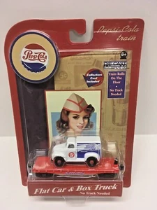 NEW - Pepsi Cola Train Die Cast Metal - Flat Car & Box Truck - 00273 - Picture 1 of 3