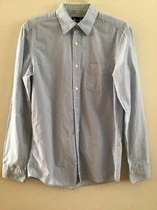 Gap Men's 100% Cotton Checkered Blue Button Down Long Sleeve Shirt Size S - Picture 1 of 5