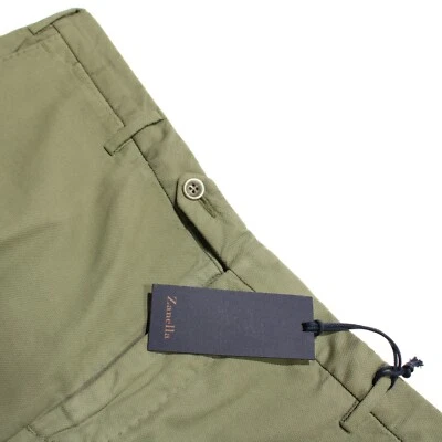 Chinos/pantalones informales Zanella NWD Parker mezcla de algodón talla 36 EE. UU. en verde liso Foto 1 de 4