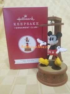 Hallmark 2019 Mickey Marionette Disney Mouse Christmas KOC Club Ornament - Picture 1 of 2