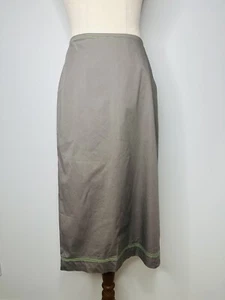Easton Pearson Khaki Green Skirt Size 12 Khaki Green Straight - Picture 1 of 8