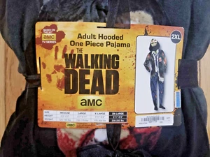 AMC Walking Dead Adult Unisex Hooded One Piece Pajama Walker Rare 2XL New W Tags - Picture 1 of 6