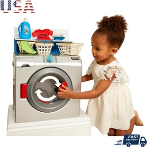 Interactive Washer Dryer Toy Kids Pretend Play W/ 11 Accessories Hours Fun New - Picture 1 of 7