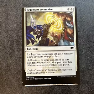 Mtg Misprint Error Oddity Miscut French Summary Judgement White Instant - Picture 1 of 2