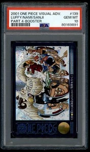 One Piece Japanese Visual Adventure 4 139 Luffy Nami Sanji 2001 PSA 10 80169891 - Picture 1 of 2