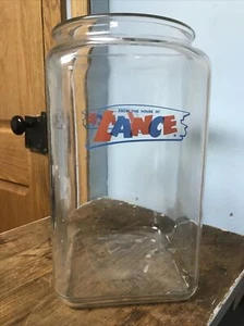 Vintage Lance Counter Jar Large 13” Crackers Cookies *No Lid* Heavy Glass - Picture 1 of 12