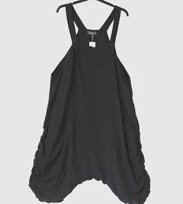 KEKOO Lässigliebling Jumpsuit Overall Latz-Hose 52-54 (4) tiefer Schritt schwarz - Bild 1 von 4