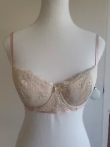 Heidi Klum Intimates Bra Underwire Lace Cream Pink 12C - Picture 1 of 9