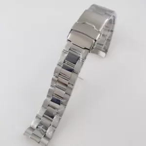 Polierte Mitte 20mm 316L Edelstahl massiv Tandorio Armband passend für Parnis - Bild 1 von 5