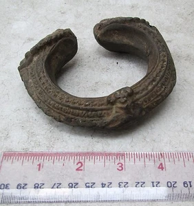 Antikes Khmer Bronze Krieger Armband Armreif - Bild 1 von 3