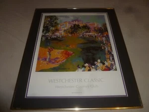 Impresión clásica de golf Leroy Neiman Westchester enmarcada mate 1992 arte de club de campo - Imagen 1 de 8