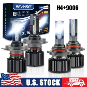 LED H4 9006 Combo Headlight Bulbs For Toyota Tundra 00-06 High Low Beam Foglight - Picture 1 of 11